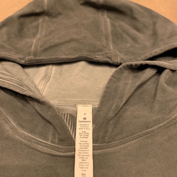 Sand Wash Algae Green All yours cropped hoodie size 4 - Picture 2 of 5